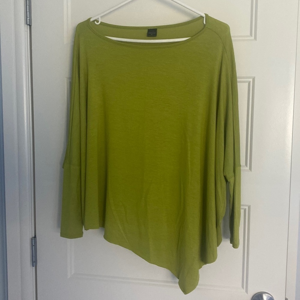 LONG sleeved asymmetrical poncho size small